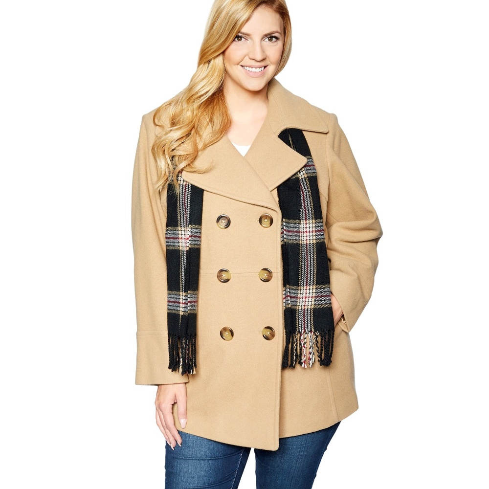 Camel London Fog Pea Coat